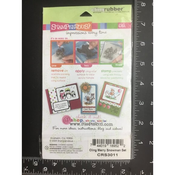 Stampendous! Cling Rubber Merry Snowman Merry & Magical Stamp Set - Picture 3 of 3